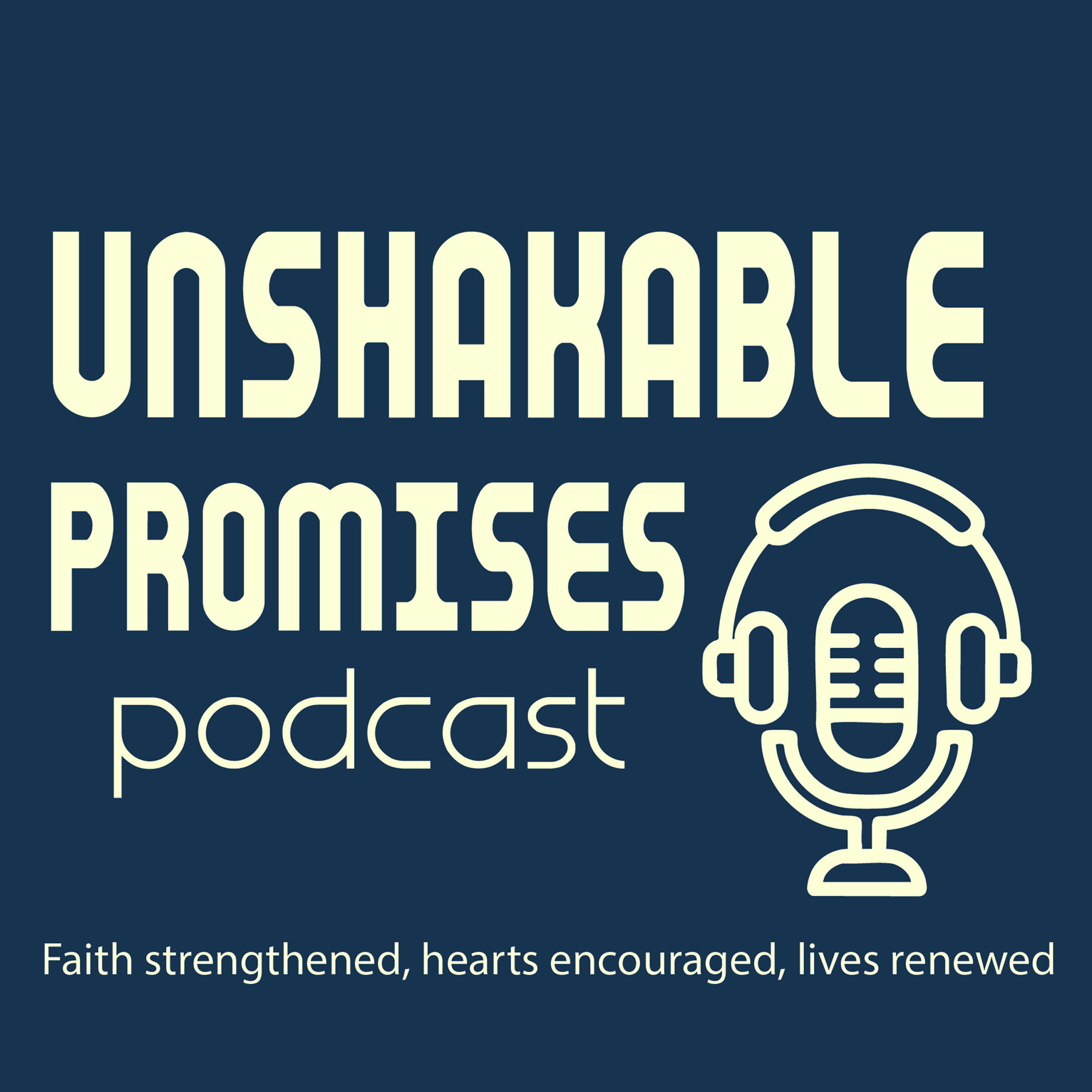 This is the unshakable promises podcast logo image.